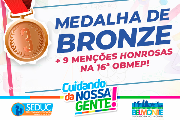 Estudantes belmontenses são premiados na 16ª Olimpíada Brasileira de Matemática das Escolas Públicas
